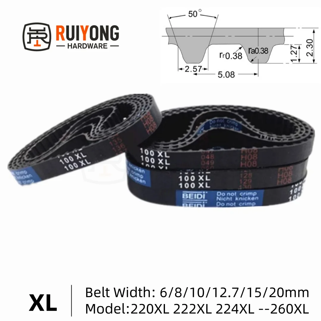 

Резиновый ремень ГРМ с высоким крутящим моментом XL, ширина 6/8/10/12,7/15/20 мм, номер модели 220XL 222XL 224XL 226XL 228XL 230XL 232XL 234XL--260XL