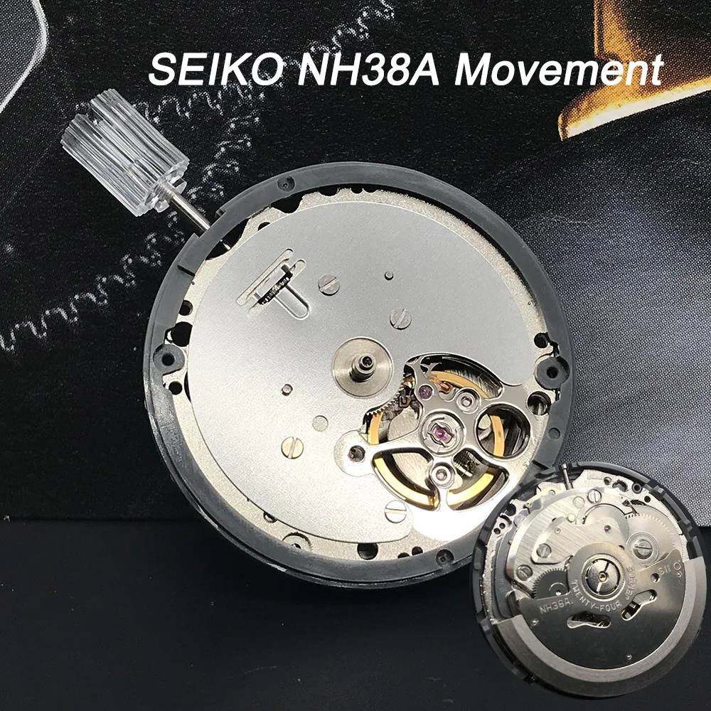 

High Accuracy Japan SII NH38A Mechnaical Watch Movement 24 Jewels Mechanism for SEIKO Replacement Accessory Hollow Winding Stem