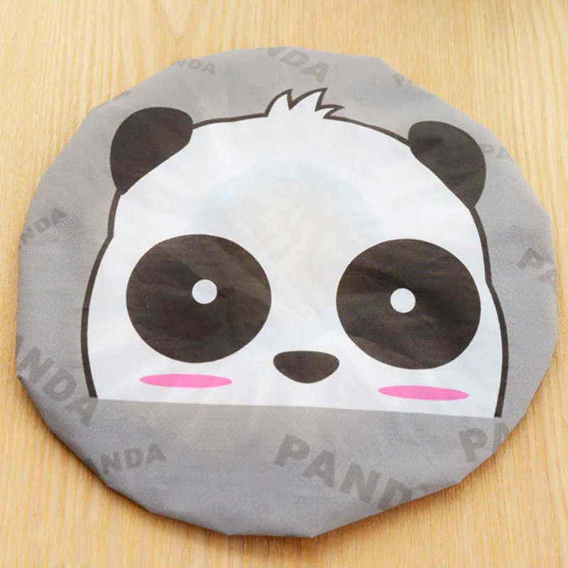 

New Shower Cap Waterproof Elastic Band Hat Bath Caps Cute Cartoon Bathroom Accessories THJ99
