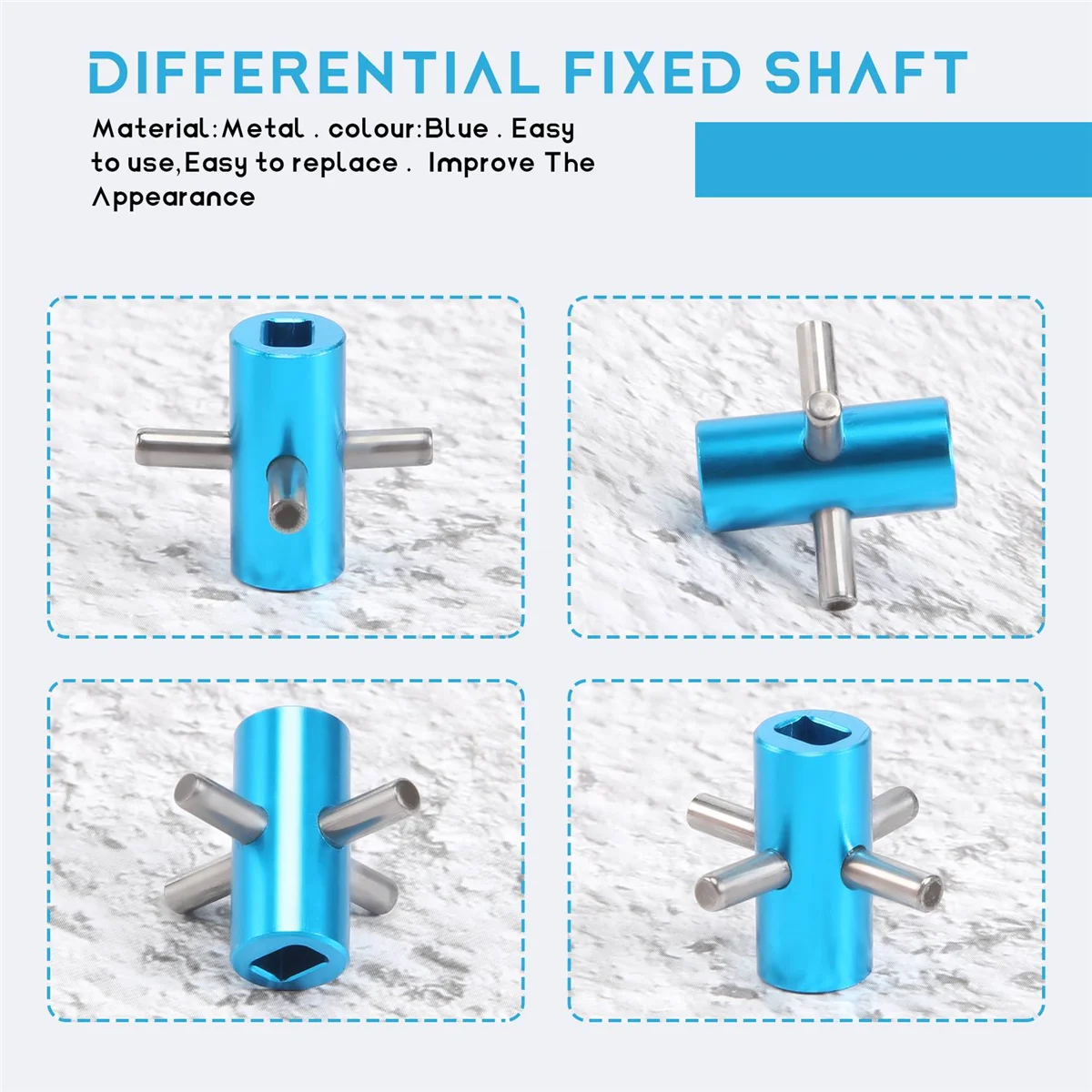 Металлический дифференциал с фиксированным валом для Tamiya TT-02 TT02 1/10 запчасти