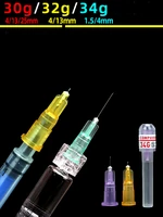 32g 34g needle piercing transparent syringe injection glue clear tip cap for pharmaceutical injection needle 32g 4mm 13mm 20pcs