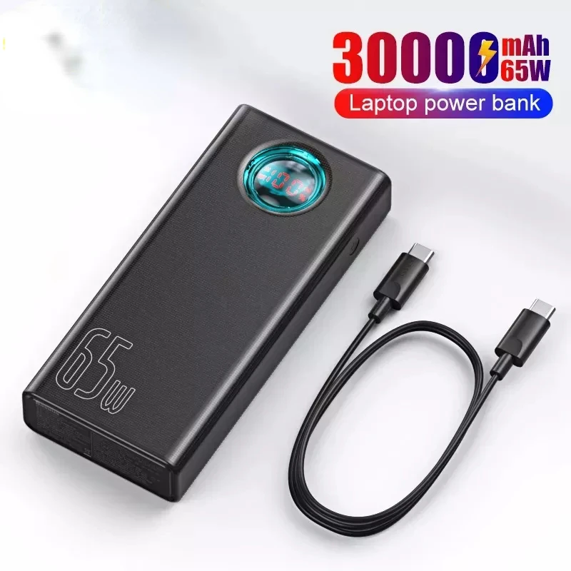 

2022NEW NEW Power Bank 30000mAh 65W PD Quick Charge QC3.0 Powerbank For Laptop External Battery Charger For iPhone 13 Samsung