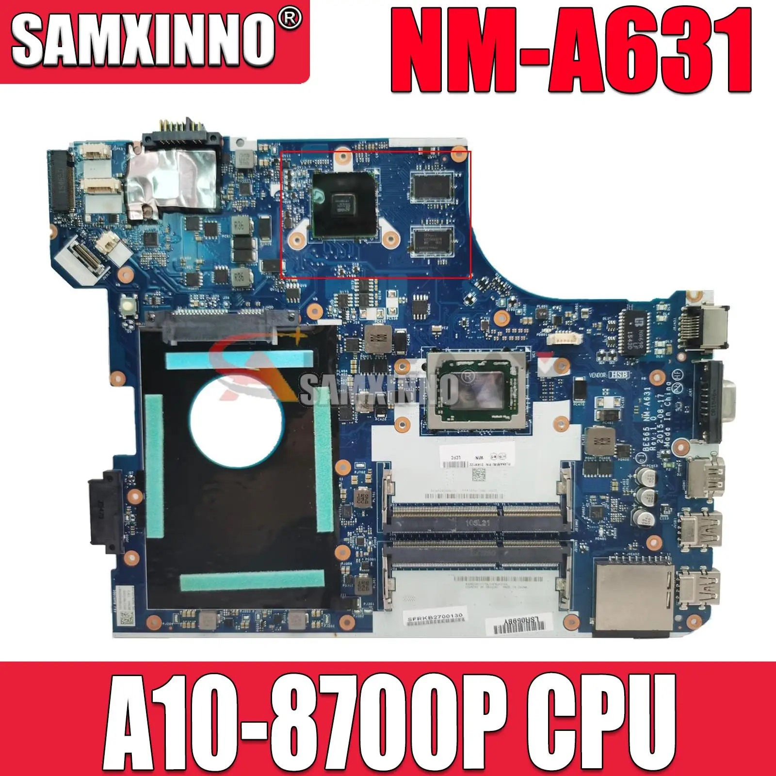 

For ThinkPad E565 Laptop Motherboard With A10-8700P CPU R6 M340DX 2GB GPU BE565 NM-A631 MB 100% fully Tested