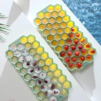 creative honeycomb ice cream tools lattice food grade making box with cover large capacity frozen storage quick freezing