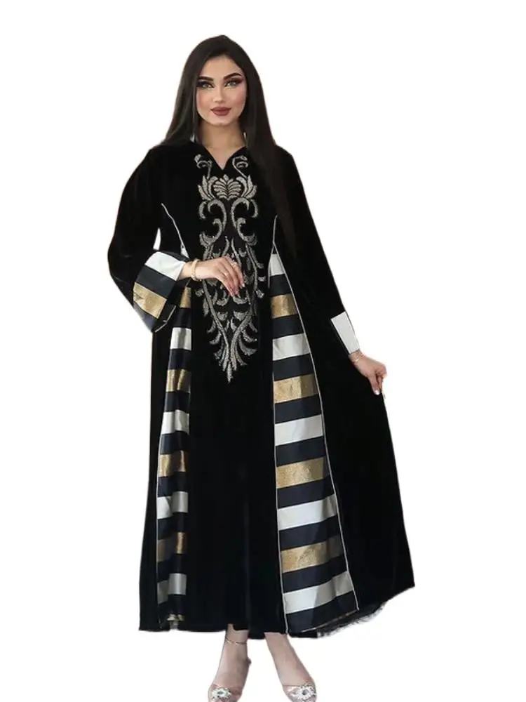 

Ramadan Morocco Party Dress 2023 Eid Prayer Muslim Abaya Dresses Women Turkey India Abayas Dubai Arab Vestidos Kaftan Gown Robe