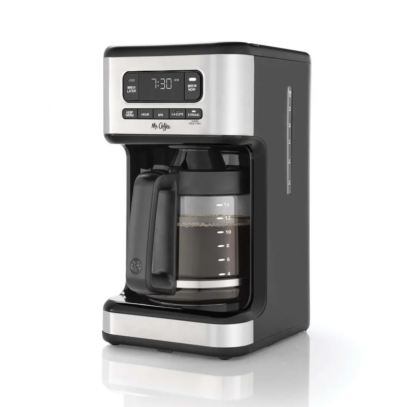 

Mr. Coffee 14-чашечная стандартная нержавеющая программируемая кофеварка