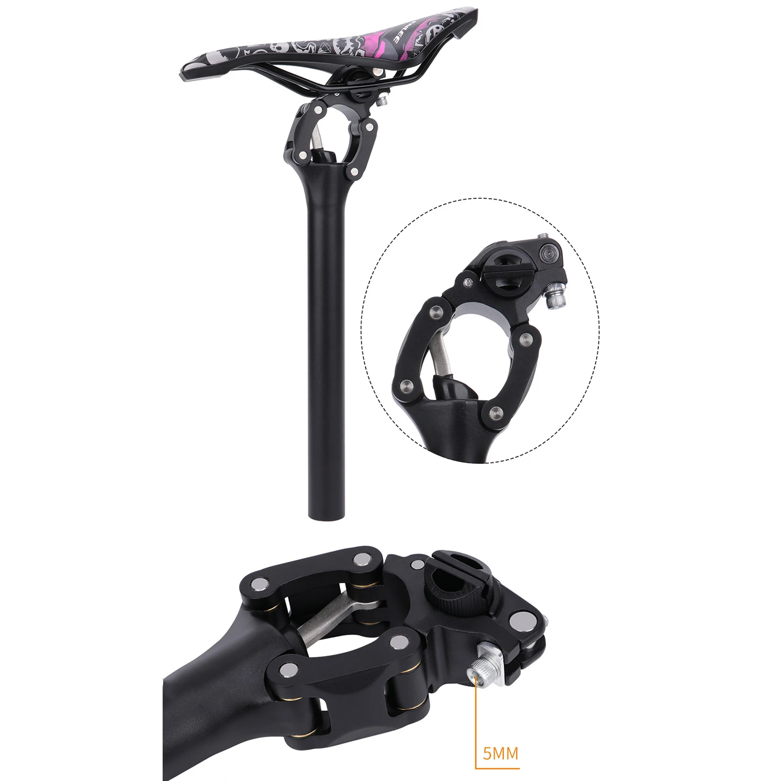 

350mm Bicycle Shock Absorbing Seat Post 27.2/30.9/31.6mm Diameter Suspension Mountain Bike Bicycle Seatpost Shock Absorber Post