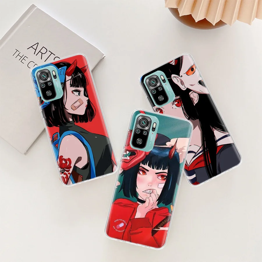 

Japanese Style Anime Phone Case For Xiaomi Redmi 10 Prime 10A 10C 10X 9A 9C 9T 8A 7A 6A 9 8 7 6 S2 K40 Pro K30 K20 Cover