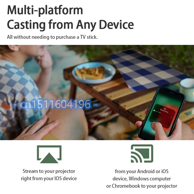 Проектор для фильмов AUN AKEY9S на Android Full HD 200 дюйма светодиодный проектор домашнего