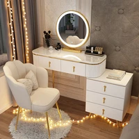 light luxury home dressers nordic ins princess dressing table bedside table bedroom furniture backrest dressing chair vanity