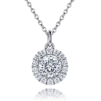 new fashion trend s925 silver inlaid 5a zircon girls personality rose gold pendant burst necklace