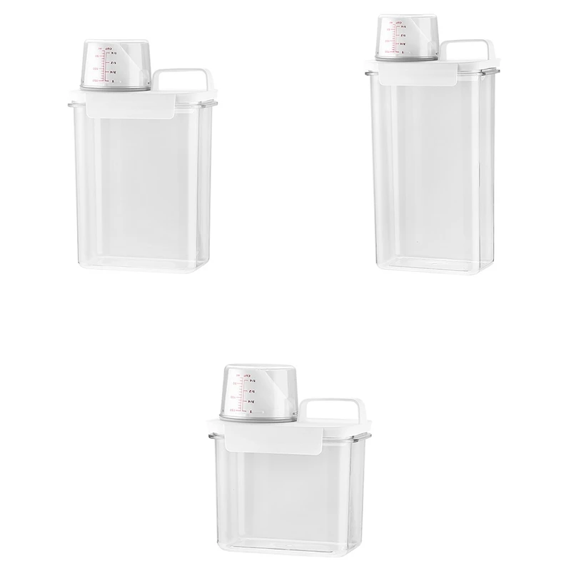 

Airtight Laundry Detergent Powder Storage Box Washing Powder Container With Lid And Handle Multipurpose Storage Box