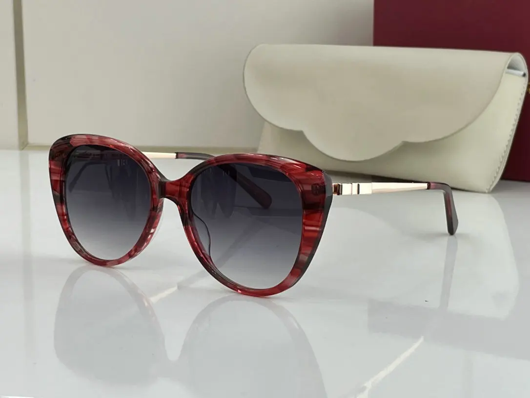 

2023 New high-end brand designer women's summer beach opal style UV protection fiber acetate sunglasses random box