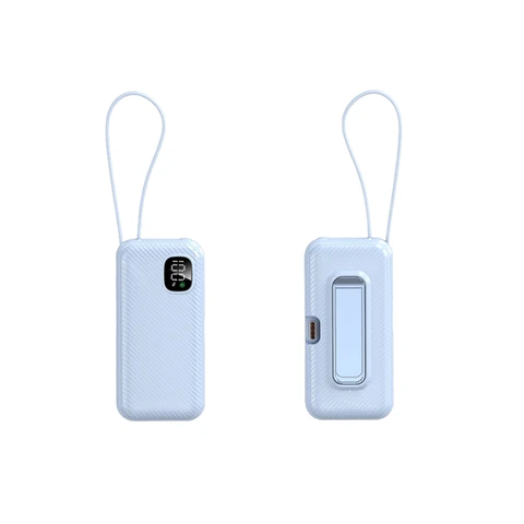 Портативное зарядное устройство Mini Capsule Power Bank, вилка типа C, 22,5 Вт, внешняя батарея для быстрой зарядки для iPhone 17 16 Samsung Xiaomi Huawei