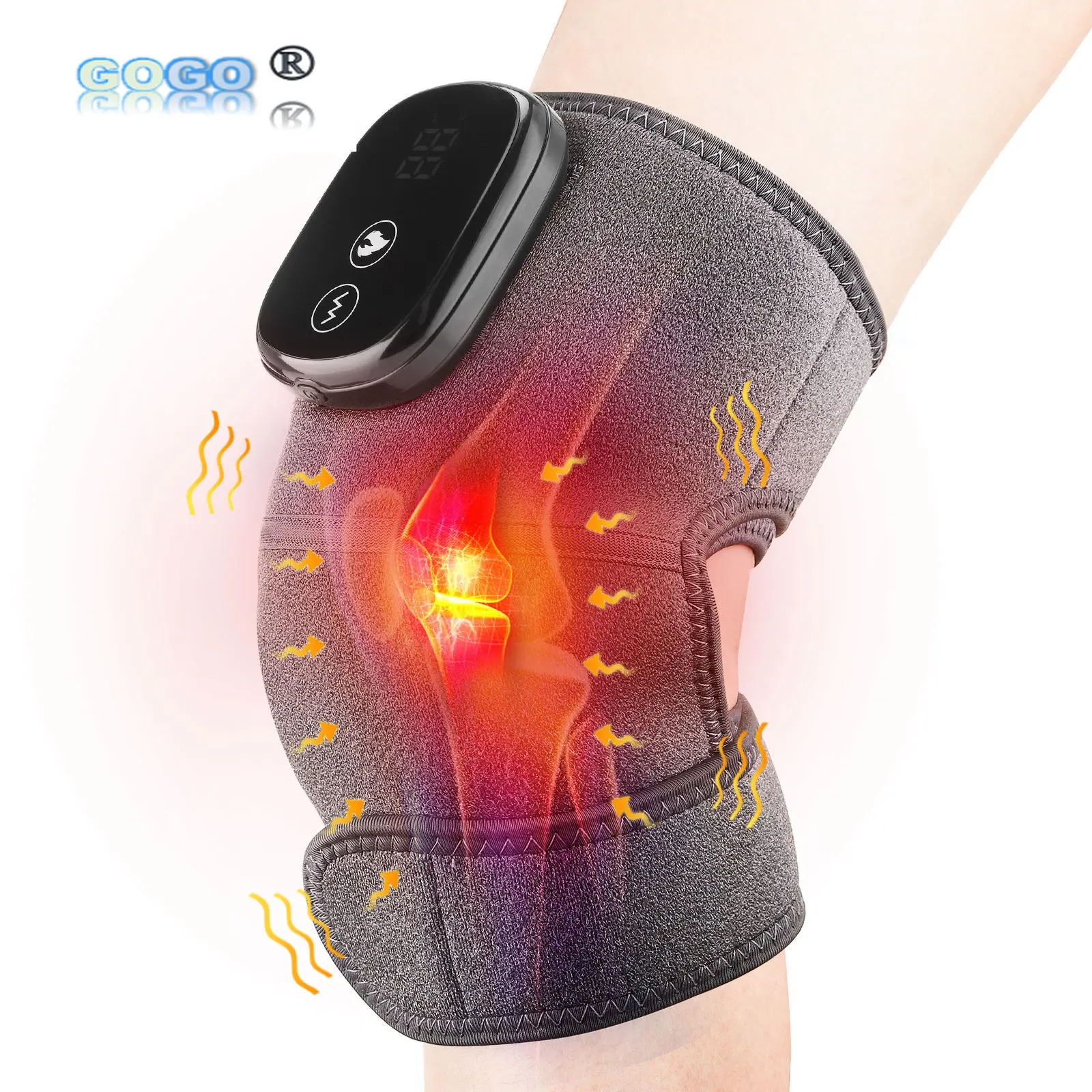 

Массажер с подогревом колена для физиотерапии суставов, быстрое электрическое облегчение боли, горячий компрессор, Вибрационный Массажный...