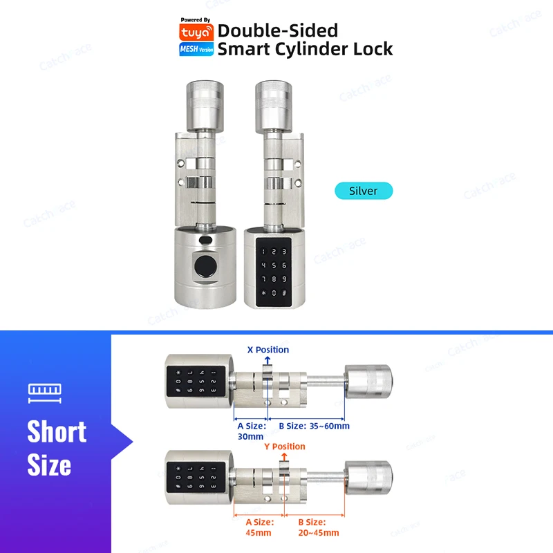 Электронный умный дверной замок Catchface с датчиком отпечатков пальцев