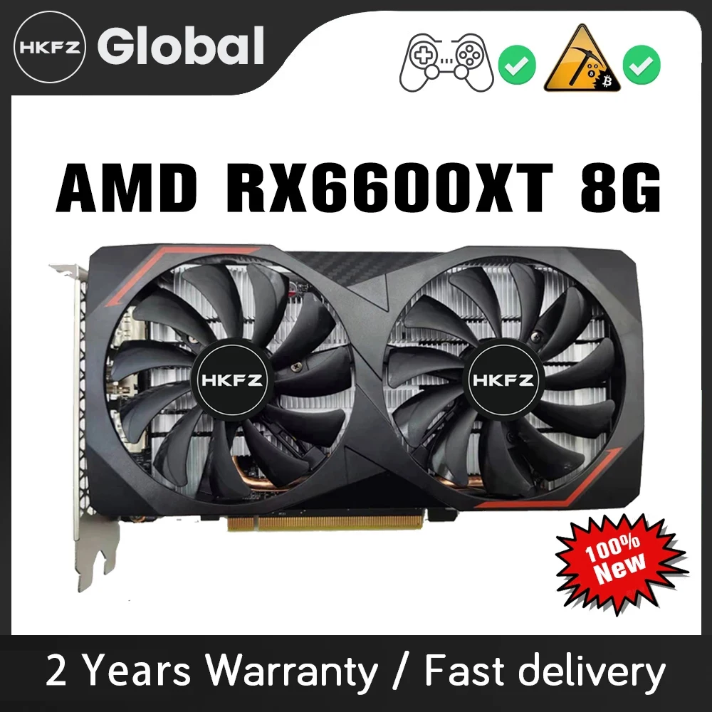 

HKFZ RX6600XT 8G D6 Gaming Graphics Card with 8G/128bit/GDDR6 Memory 16GHz Memory Frequency DirectX12 3D Feature