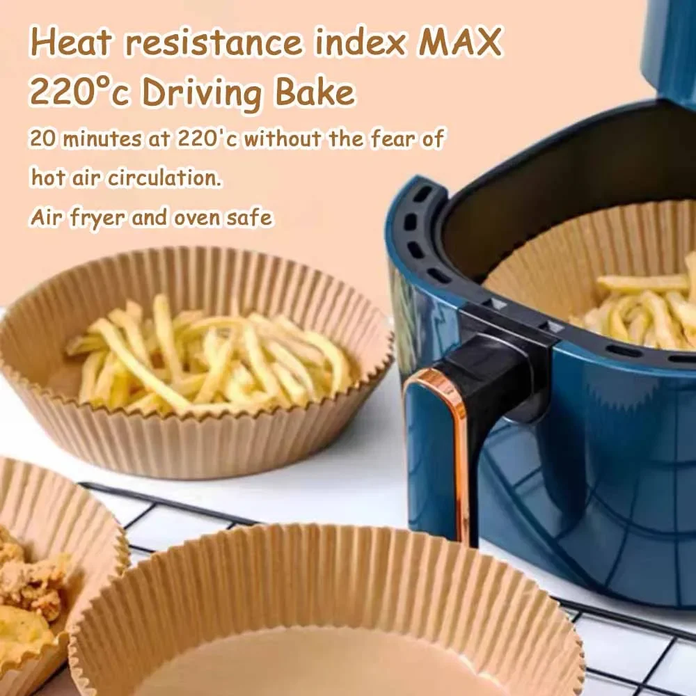 Бумажные вкладыши для фритюрницы 50/100 шт. одноразовые с антипригарным покрытием