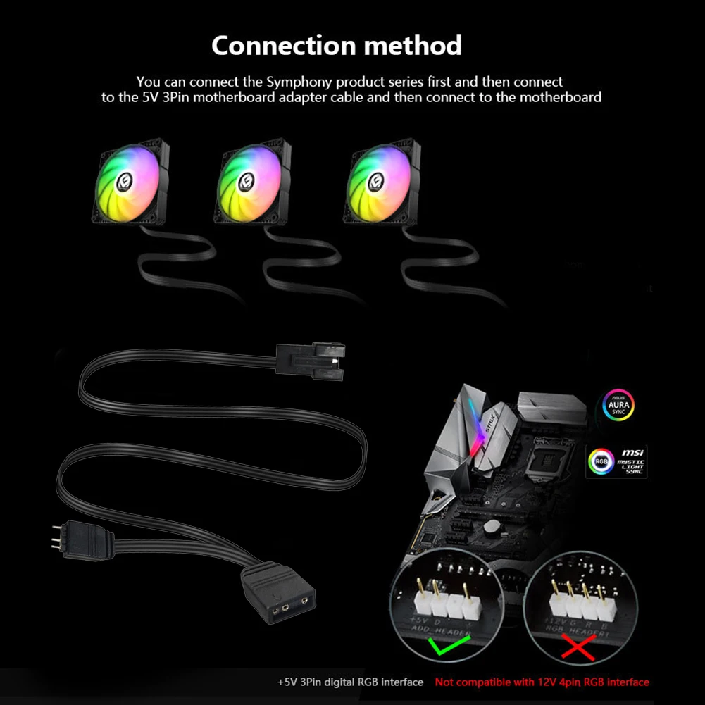 

RGB удлинитель кабеля провода свет материнской платы синхронный кабель для материнской платы Giga/Microstar/A-sus
