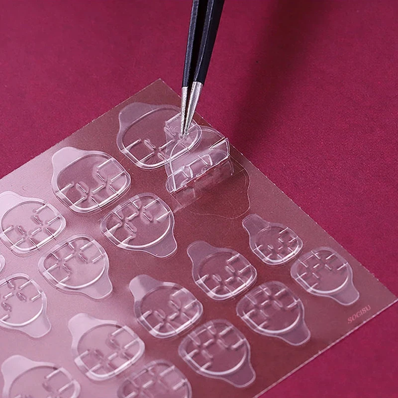 

5/10/15/20 Sheets False Nails Sticker Transparent Double-Sided Adhesive Tapes Stickers Press On Fake Nail Tips Stick Tools