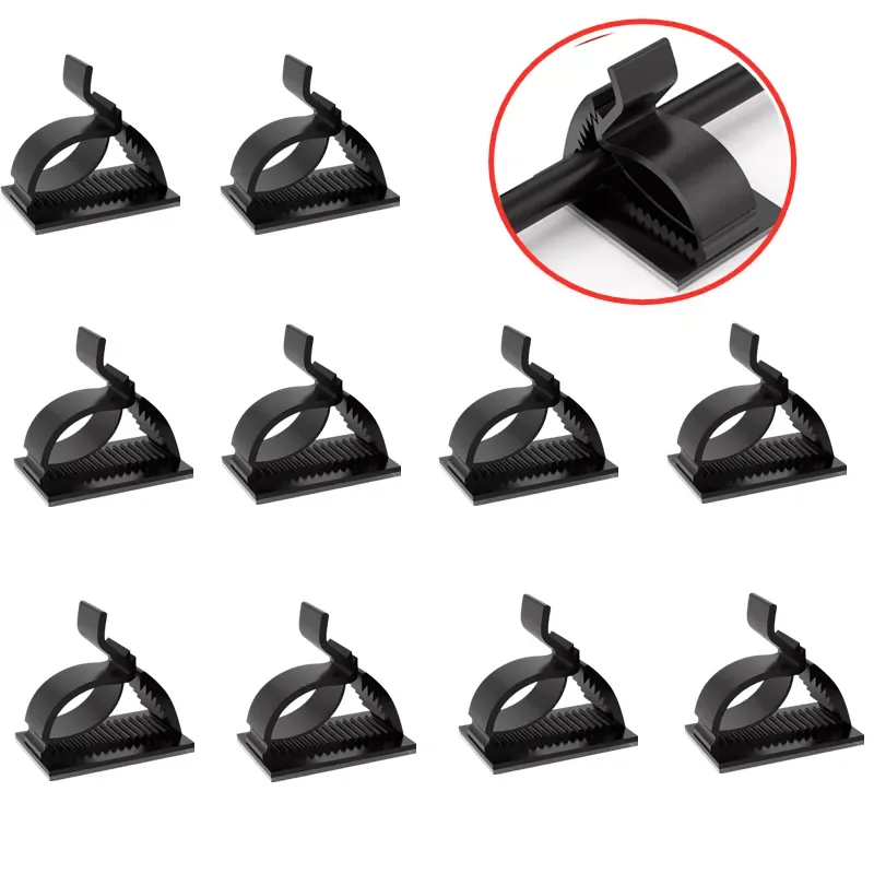 

Self-adhesive Desktop Cable Organizer Adjustable Car Wiring Harness Fastener Clips Office Home Line Clamp Ties Buckle