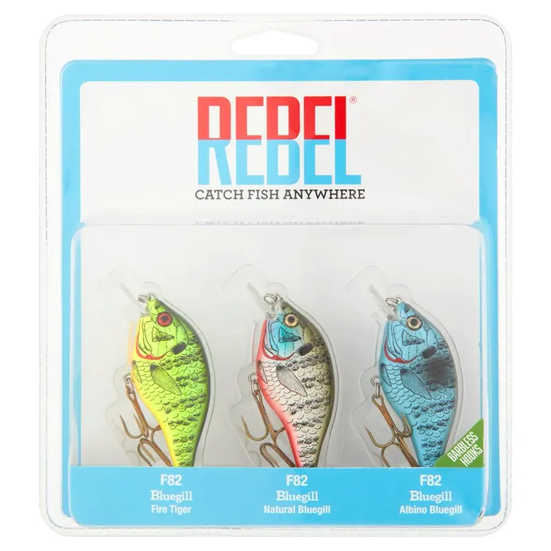

Bluegill 3Pack Fishing Lure Hard Bait Assorted 2 1/2 in 1/4 oz