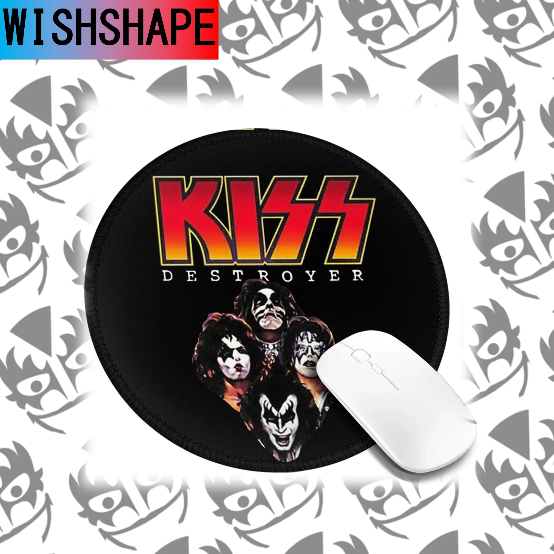 Резиновый коврик для мыши Kiss противоскользящий мягкий дешевый | Компьютеры и