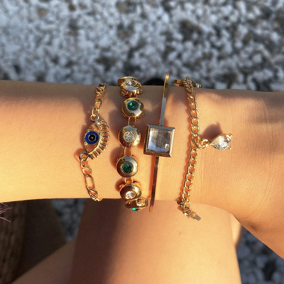 Этнические турецкие украшения ожерелье от сглаза женское с искусственным