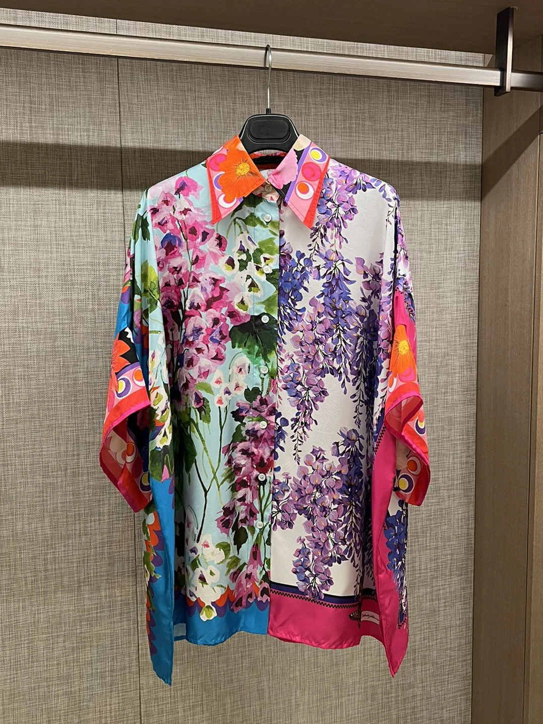 

100% Real Silk Top Quality Women Printing Shirts Luxury Tops Elegant Chic Runway Designer Blouse