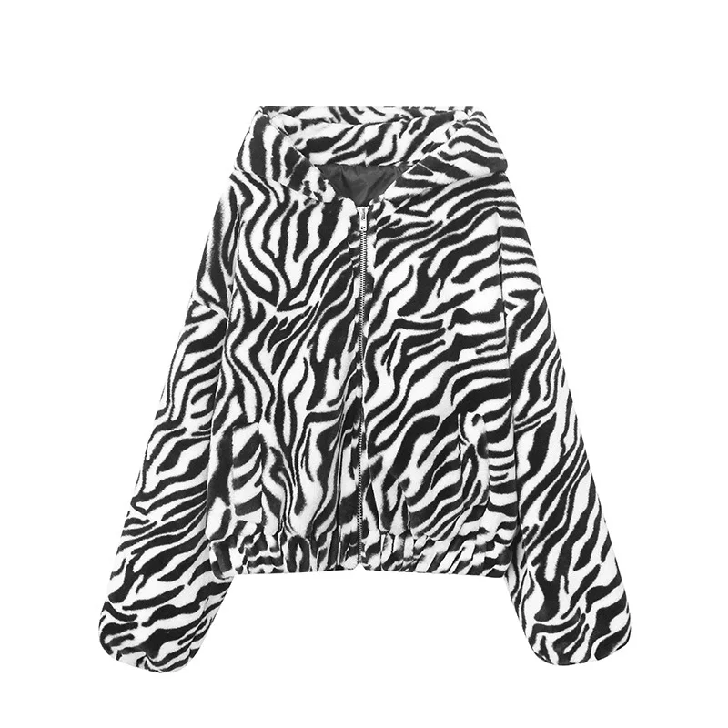 Winter Slim Imitation Otter Rabbit Fur Coat Short Thick Warm Horse Printed Coat for Women Thick Warm Fur Jacktes 2023 Outerwear