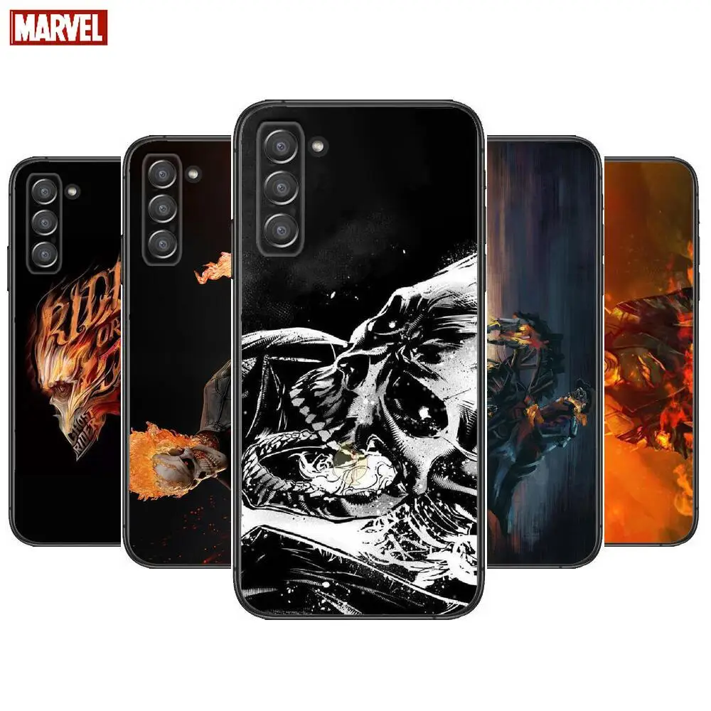 

Skull Marvel Ghost Rider Phone cover hull For SamSung Galaxy s6 s7 S8 S9 S10E S20 S21 S5 S30 Plus S20 fe 5G Lite Ultra Edge