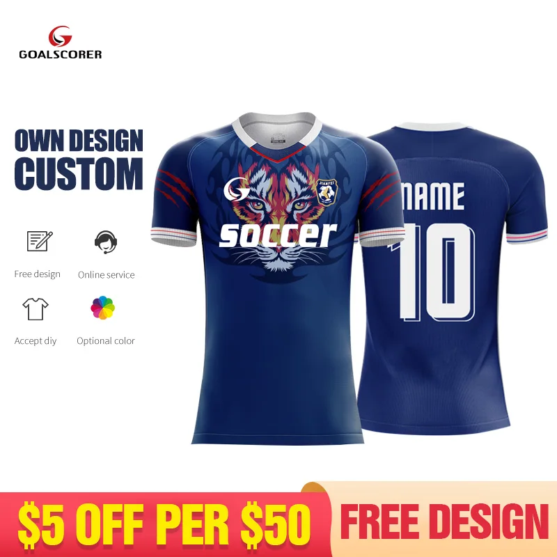 

Wholesale Custom Personalized Football Shirt Polyester Short Sleeve Soccer Shirts Club Team Training Football Jersey