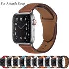 Кожаный ремешок 20 мм22 мм для Amazfit GTS22eGTS2 MiniGTR 3Pro 47 ммGTR22estratos 23, спортивный браслет для часов Amazfit ремешок bip