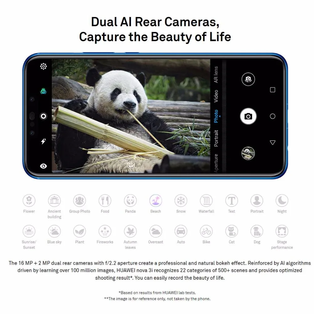 Original HUAWEI Nova 3i Smartphone Android 6.3 inch 16MP+24MP Camera 6GB+128GB Mobile phones 4G Network Global Cell phone