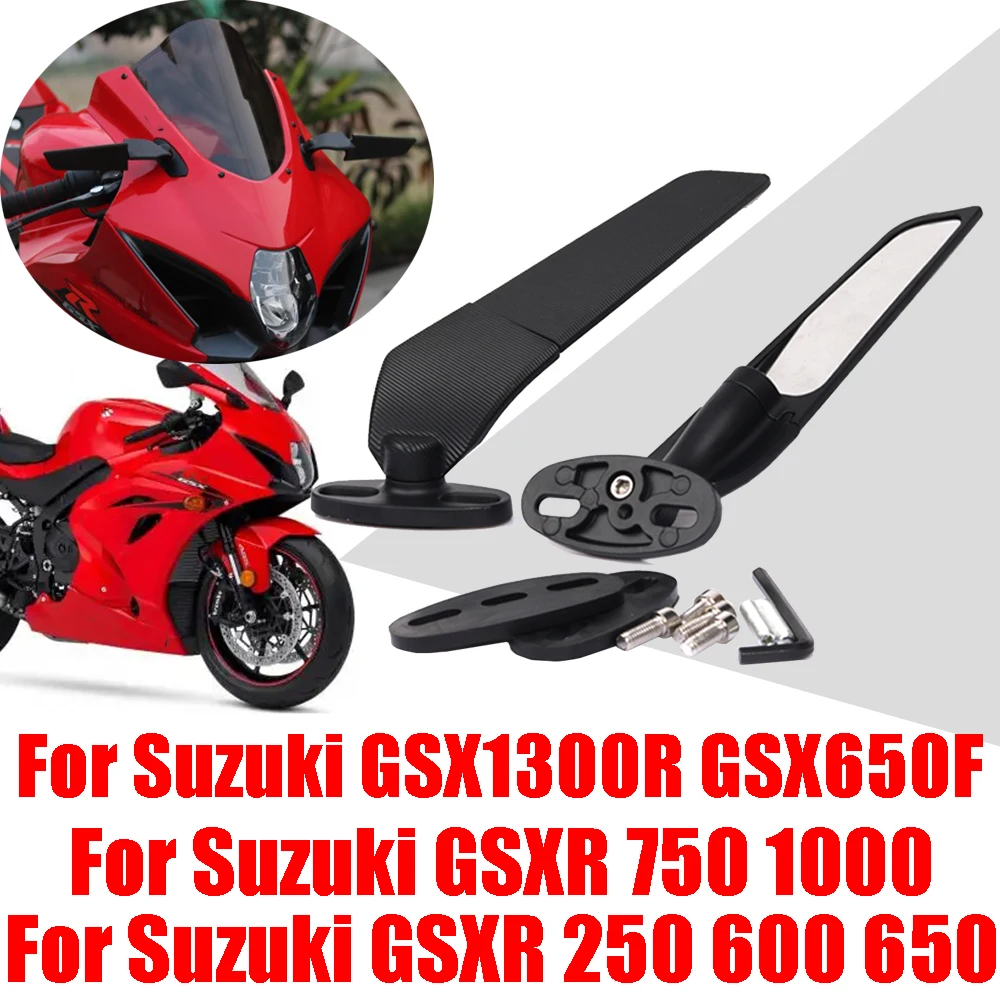 

For Suzuki GSX-R GSXR 600 750 1000 GSX GSX1300R GSX650F Accessories Mirrors Wind Wing Adjustable Rotating Side Rearview Mirror