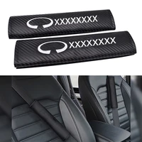 2pcs carbon fiber car seat belt shoulder pads protector cover case for infiniti q70l qx50 q50 qx30 qx60 qx80 q60 q30 qx70 q70