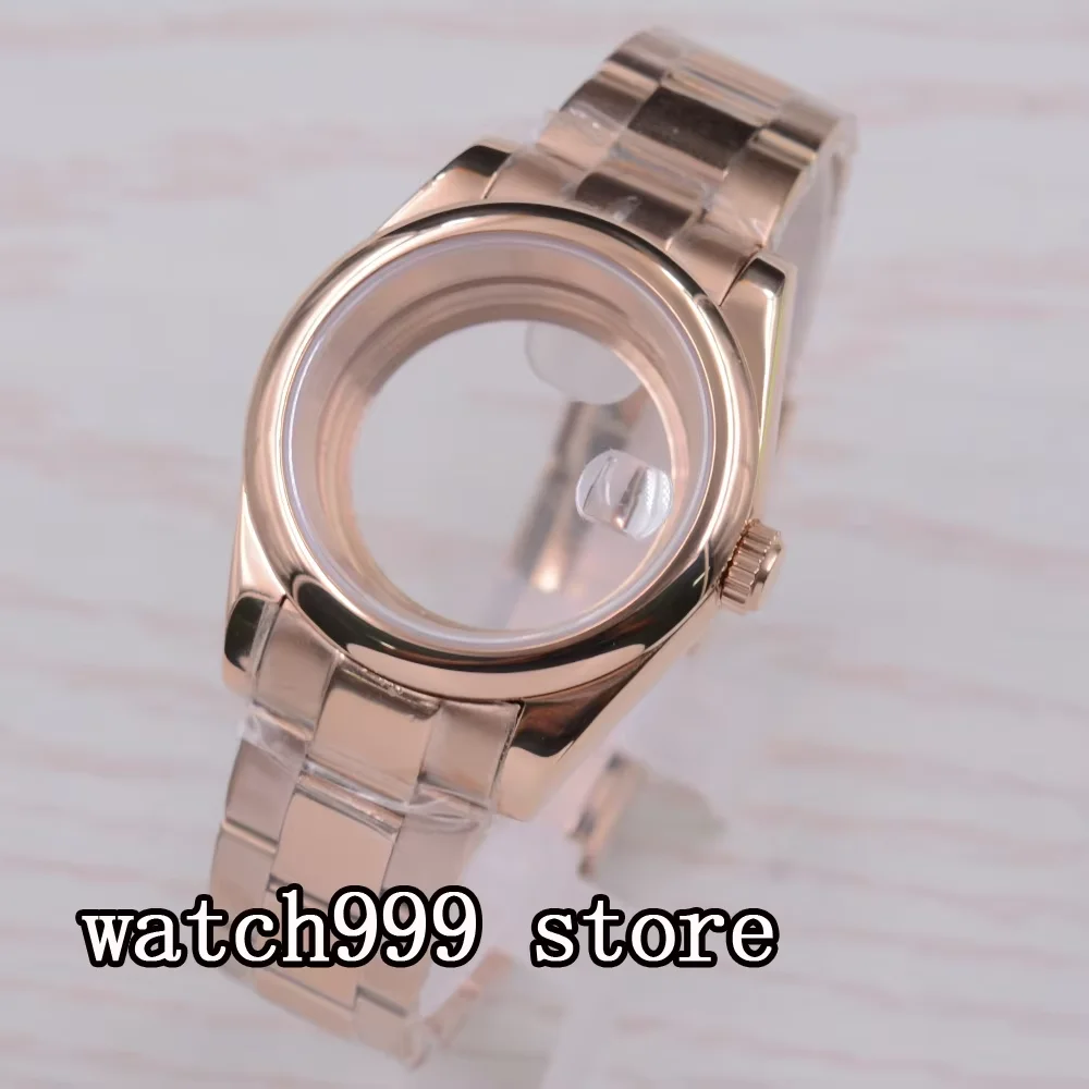 Корпус для часов из розового золота 36 мм/40 мм подходит NH34 NH35 NH36 PT5000 ETA2824 2836 Miyota 8205