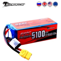 sunpadow 6s rc lipo battery 22 2v 60c 5100mah with xt90 connector for rc airplane aircraft quadcopter drone fpv helicopter