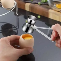 metal egg scissors eggshell opener eggshell cutter double head egg topper shell opener boiled raw egg creative kitchen tool