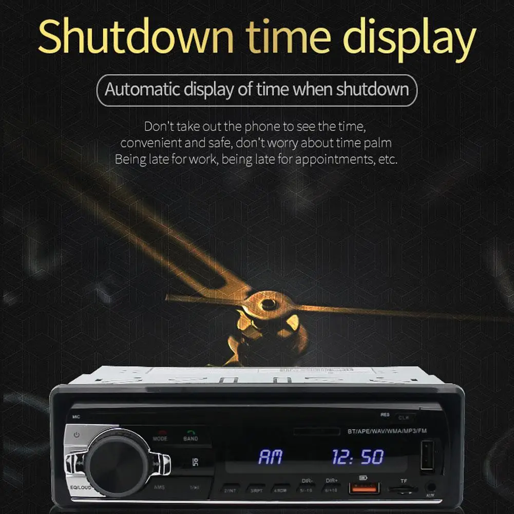 

Автомобильное Bluetooth-совместимое радио Aux-in MP3-плеер Fm Usb Авто стерео аудио с подсветкой ЖК-дисплей