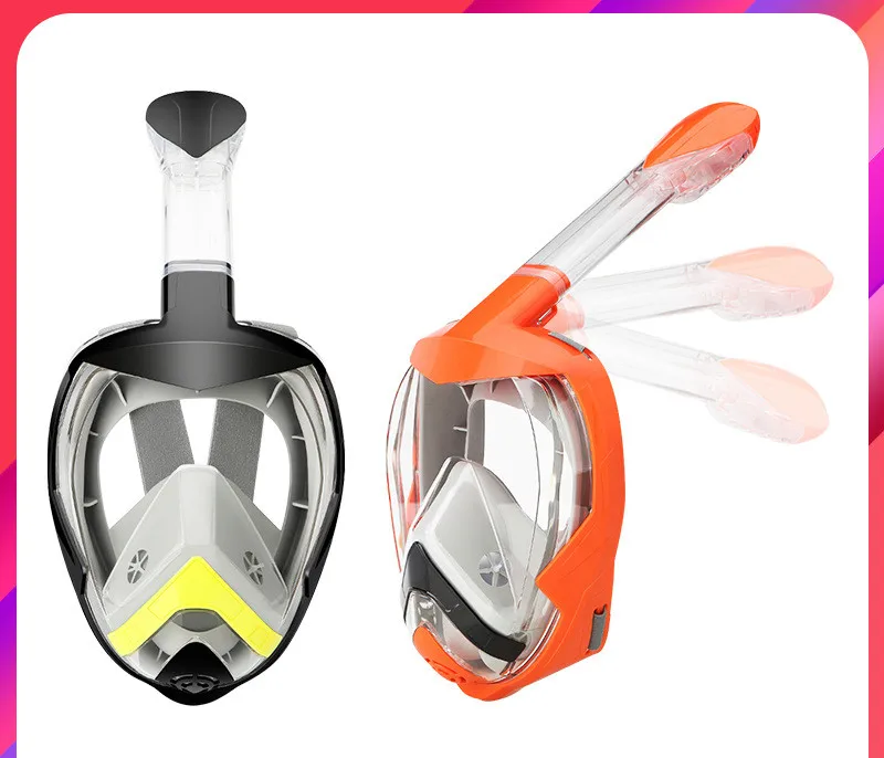 

Adult Youth Scuba Diving Mask Full Face Anti Fog Underwater Wide View Snorkel Mask Waterproof Swimming Mask With Camera Mount
