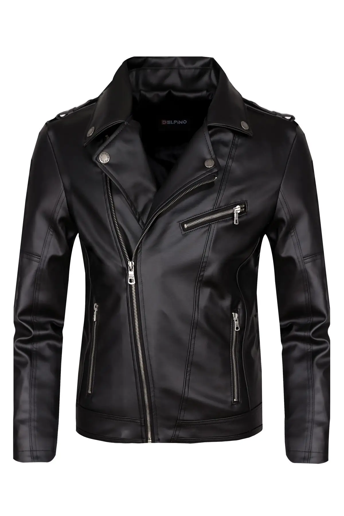 Capraz Zipper Men's Leather Jacket