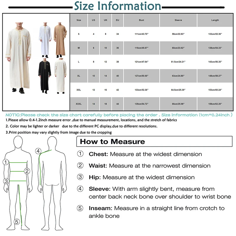 Muslim Islamic Clothing Men Jubba Thobe Print Zipper Kimono Long Robe Saudi Musulman Abaya Kaftan Islam Dubai Arab Dressing