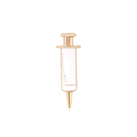 tulx enamel medical syringe brooches for women kids doctor nurse equipment jewelry collar badge lapel pins