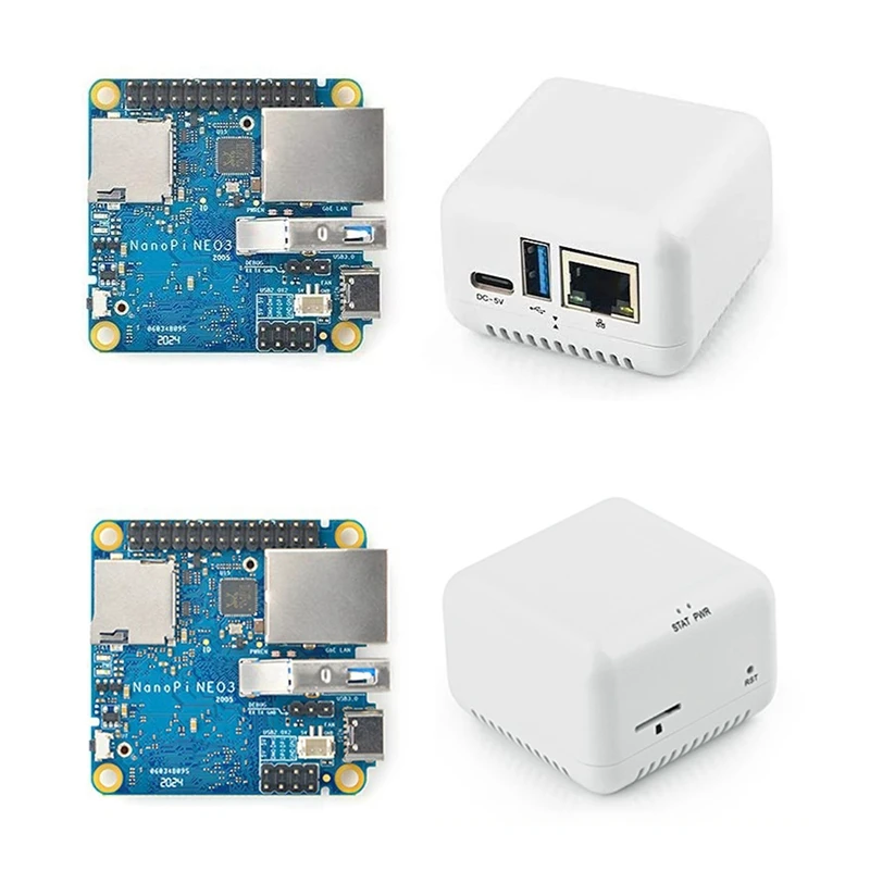 Nanopi NEO3 Development Board+Case+Heat Sink DDR4 RAM RK3328 Gigabit Ethernet Port Openwrt LEDE Development Board