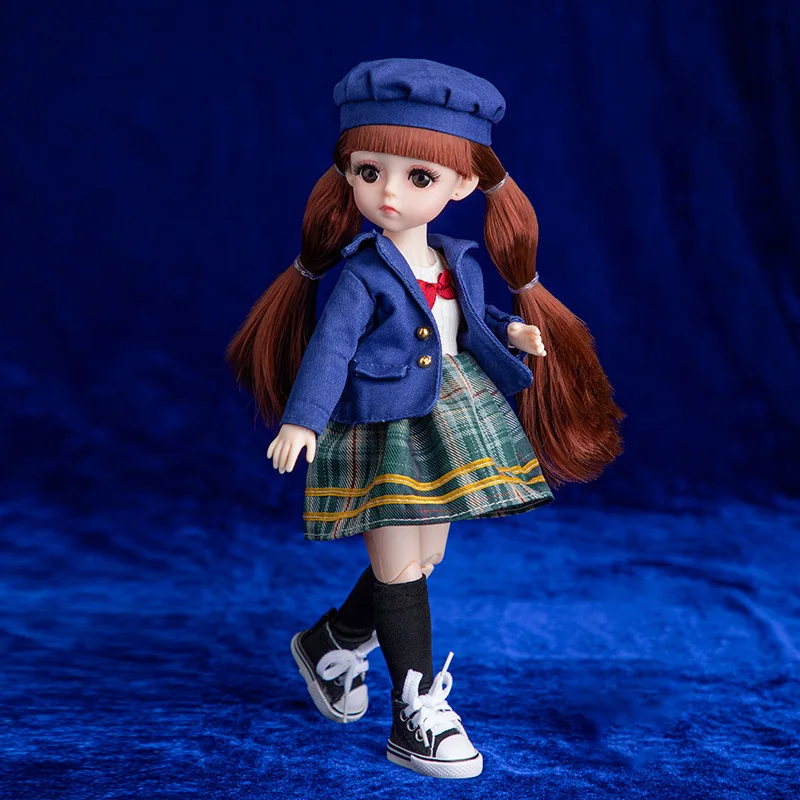 30 см Модная Кукла с 13 подвижными суставами красивый макияж DIY 1/6 BJD кукла школьное