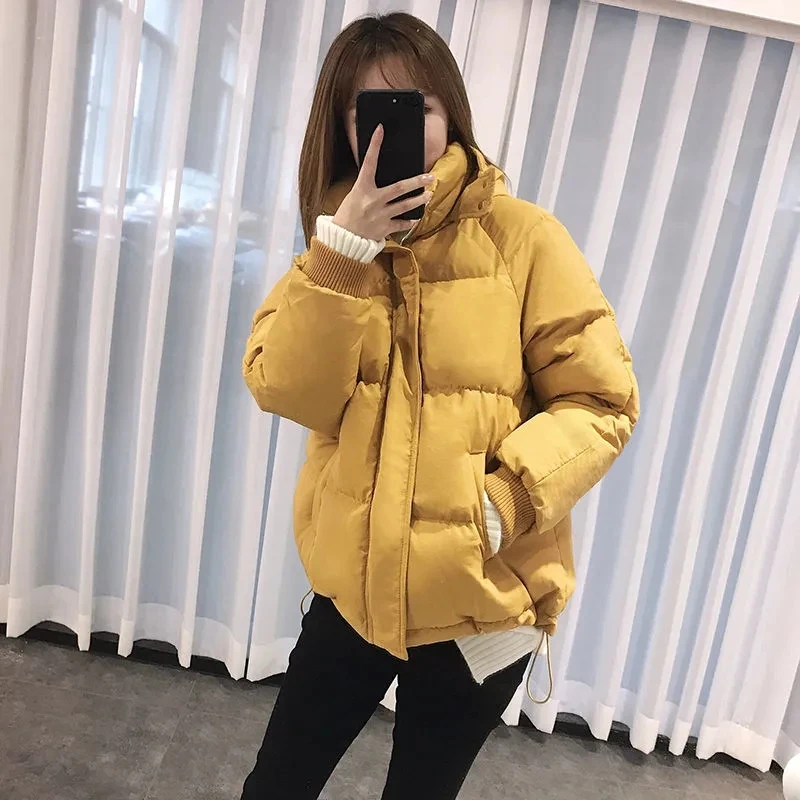 2022 New Down Cotton Parkas Coat Womens Casual Loose Hooded Cotton Coats Winter Jackets Thick Warm Cotton-padded Parka Snow Tops