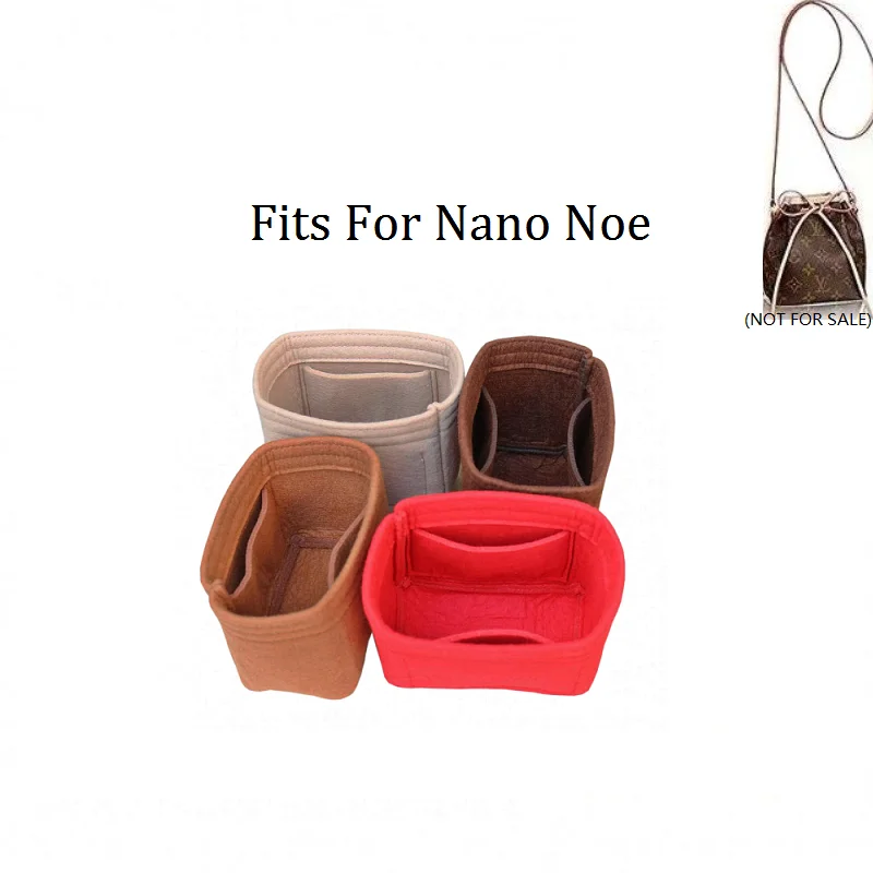 

Fits For Nano Noe Mini Bucket Bag Felt Cloth Insert Organizer Makeup Handbag Travel Inner Purse Cosmetic Toiletry Bags