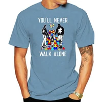 sunlight you ll never walk alone puzzle pieces autism aware tshirt men comic male humor women t shirts top tee