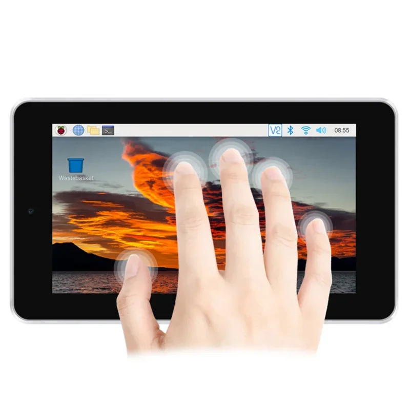 Для Raspberry Pi CM4 7-дюймовый сенсорный экран комплект Все в одном 800x480 с фронтальной